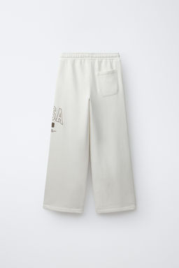 PANTAL?N WIDE LEG FELPA JOGGING / Crudo - Zara фото 4