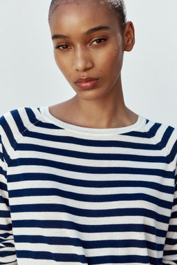 FINE KNIT STRIPED SWEATER - Zara фото 8