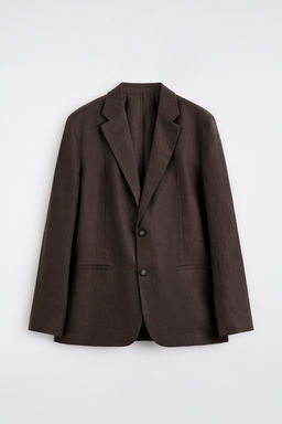 BLAZER DE LINO CON BOTONADURA SENCILLA
