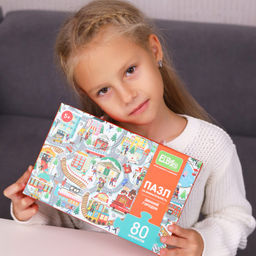 ElBascoKids / Пазл на внимательность Зимняя деревня 80 элементов - El`BascoKids фото 64