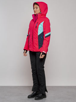 Горнолыжная куртка женская зимняя розового цвета 2201-1R - Chunmai фото 16