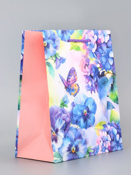 Цена за 2 шт. Пакет подарочный ламинированный вертикальный Мир фиалок, 18?22.3?10 см