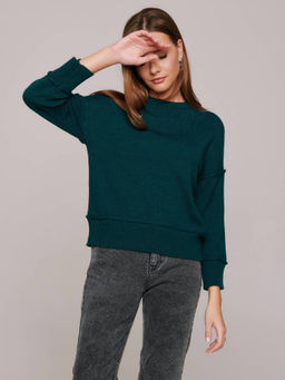CONTE Oversize-джемпер из пряжи с мериносовой шерстью LDK 113 emerald