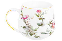 Кружка 400 мл 12,5*9,5*8,5 см Певчие птички бочонок, NEW BONE CHINA - Elan gallery фото 5