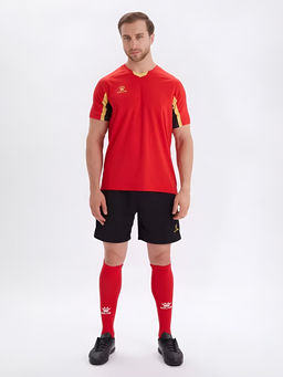 Футбольная форма KELME Short-Sleeved Football Suit (Red/Black)