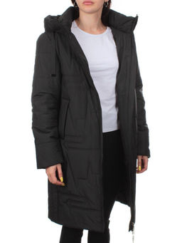 1073 BLACK Пальто зимнее облегченное женское (холлофайбер 150 гр.) - Fashion фото 8