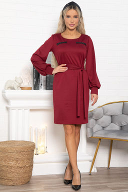 Платье Шарли (бордовое) П15012-18М