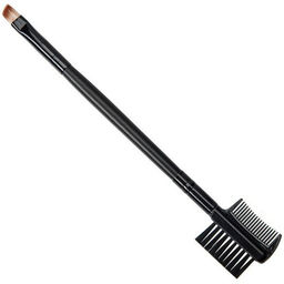 Kristaller Скошенная кисть для макияжа 2 в 1 с расческой для бровей / KR-702, черный