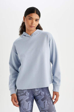 DeFactoFit Спортивная толстовка стандартного кроя с капюшоном для подводного плавания  фото 4