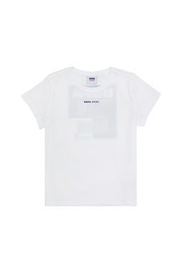 U. S. Polo Assn Детская белая футболка с круглым вырезом