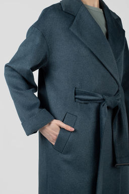 Пальто женское демисезонное (пояс) - El podio фото 6