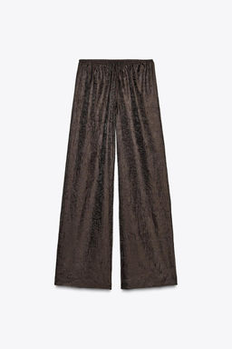 SEMI-SHEER CRINKLED TROUSERS - Zara фото 3