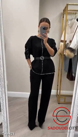 Костюм двойка с леопардовыми вставками - Bruno фото 2