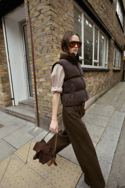 RUBBERISED PUFFER GILET