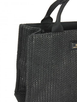 Сумка женская иск/кожа+текстиль DJ-CM 7531-BLACK, 1отд, плечевой ремень, черный SALE 264416 - Adelia фото 4