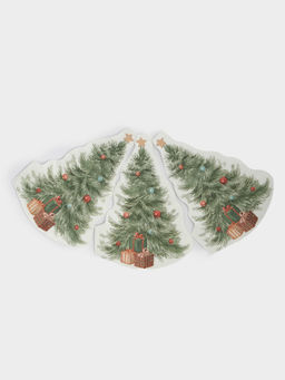 Салфетки бумажные, 20х30 см, 20 шт, фигурные, белые, Ель со звездой, Festival - Anna lafarg фото 2