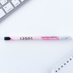 Цена за 10 шт. Ручка пластик пиши-стирай с колпачком Мрамор, синяя паста, гелевая 0.5 мм