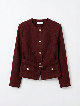 Bisiklet Yaka Kad?n T?vit Ceket