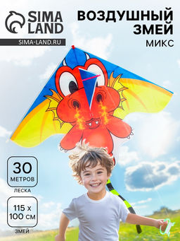 Воздушный змей Дракоша, цвета МИКС - Simaland фото 5