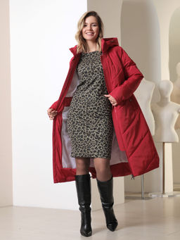 25415 Пальто красный - Dizzyway фото 3