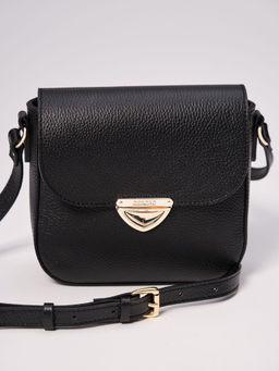 Сумка кожаная через плечо Deboro 3158 черный