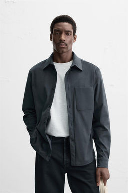 LIGHTWEIGHT FAUX SUEDE OVERSHIRT - Zara фото 10