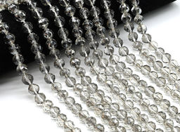 Бусины из циркона шарик гр.10мм цв.серебристый, 40см, 42 бусины Радуга камня