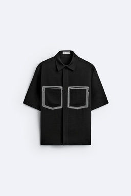 SHIRT WITH CONTRAST POCKETS - Zara фото 6