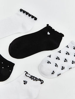 Desenli Kad?n Patik ?orap 5li