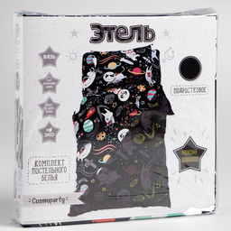 Постельное бельё Этель 1,5 сп Cosmoparty, 143х215 см, 150х214 см, 50х70 см -1 шт, 100% хлопок, бязь  фото 5