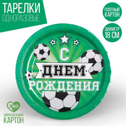 Цена за 10 шт. Тарелка бумажная Мячи