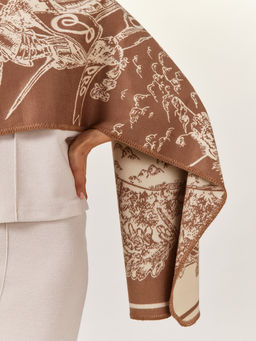 в составе ШЕРСТЬ  и КАШЕМИР Большой, мягкий, теплый  двусторонний палантин - Tantino фото 4