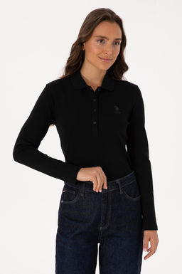 Kad_n Siyah Basic Polo Yaka Sweatsh_rt - U.s. polo assn фото 3