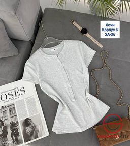 Футболка женская с пуговицами