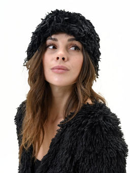 Л26-8 Шляпа Луковка птичка черный