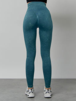 Легинсы для фитнеса женские бирюзового цвета 1001Br - Mtforce фото 6