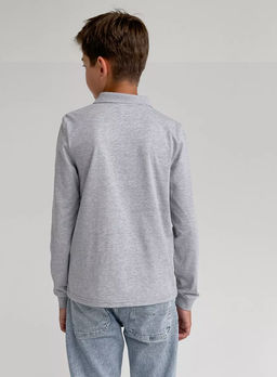 CRB wear / CWJB 63156-11 Рубашка-поло для мальчика,светло-серый меланж/Ex.Cherubino