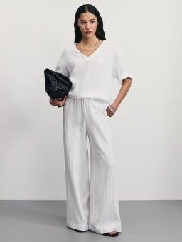 Рубашка из муслина с V-образным вырезом / Zarina  фото 3