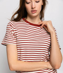 Футболка #КТ8355, бордовый