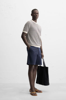 CHINO REGULAR FIT BERMUDA SHORTS - Zara фото 32