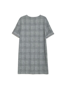 CONTE Ультрамодное платье A-силуэта в клетку LPL 893 grey check grey check