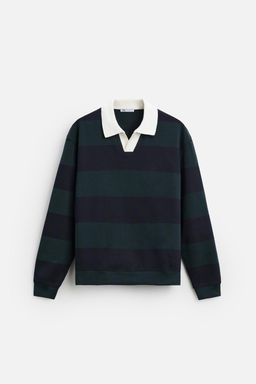 CONTRAST STRIPED POLO SHIRT - Zara фото 6