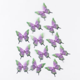 Декор для творчества «Бабочка хохлатка», двухслойный, набор 12 шт., размер 1 шт. — 5×5 см