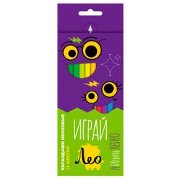 Лео Играй Набор неоновых трехгранных карандашей LGNCP-12 заточенный 8 х 12 цв