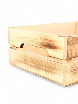 Подарочный ящик, 25×22×9 см, деревянный, обожжённое дерево