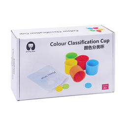 Игра развивающая Цветные стаканчики в коробке - Щепочка фото 2