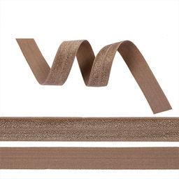 Резинка TBY бельевая Окантовочная блестящая 15мм св.коричневый F293 уп.50 м
