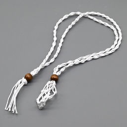 Плетёная сетка для кулонов цвет белый, 70см