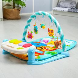 Развивающий коврик Жирафик, с пианино, голубой - Simaland фото 13