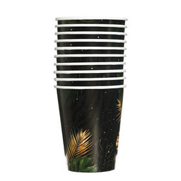 Цена за 10 шт. Стакан бумажный С днём рождения. Тропики, однослойный, 250 мл - Страна карнавалия фото 2